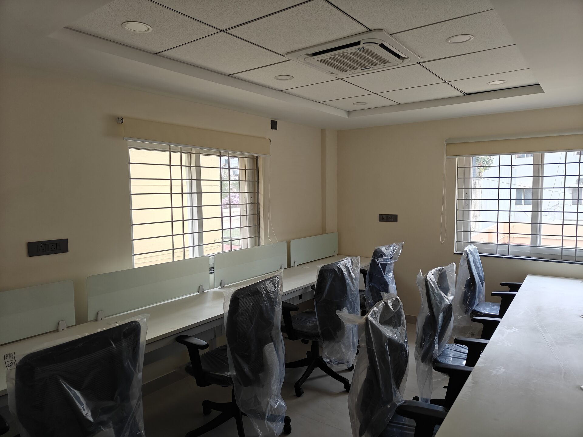 Private cabin interior at 43 Workspace